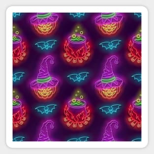 Neon Halloween design Sticker